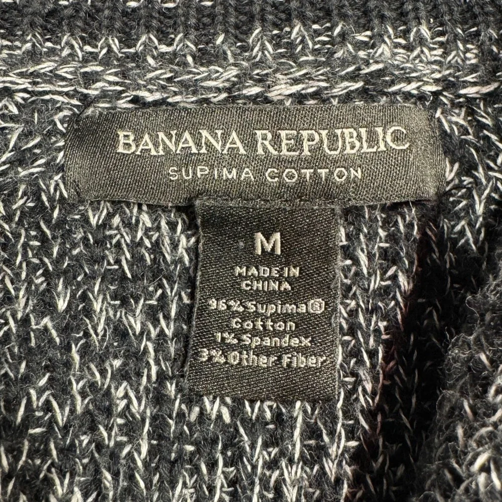 Banana Republic Shawl Collared Grandpa Cardigan Sweater‎ Size M Supima Cotton